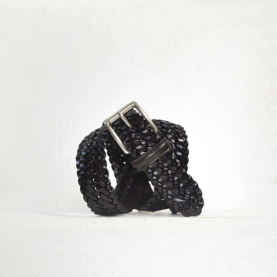 BRAIDED CALF LEATHER BELT