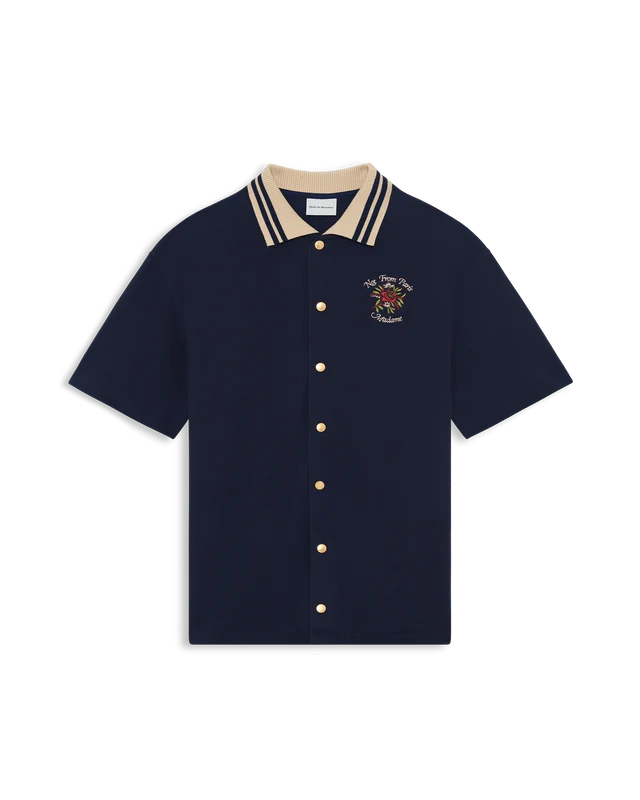 CHEMISE PIQUÉE SLOGAN ROSE