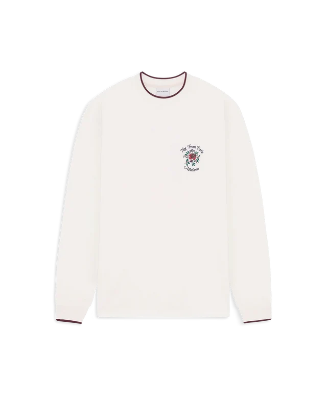 T-SHIRT MANCHES LONGUES SLOGAN ROSE