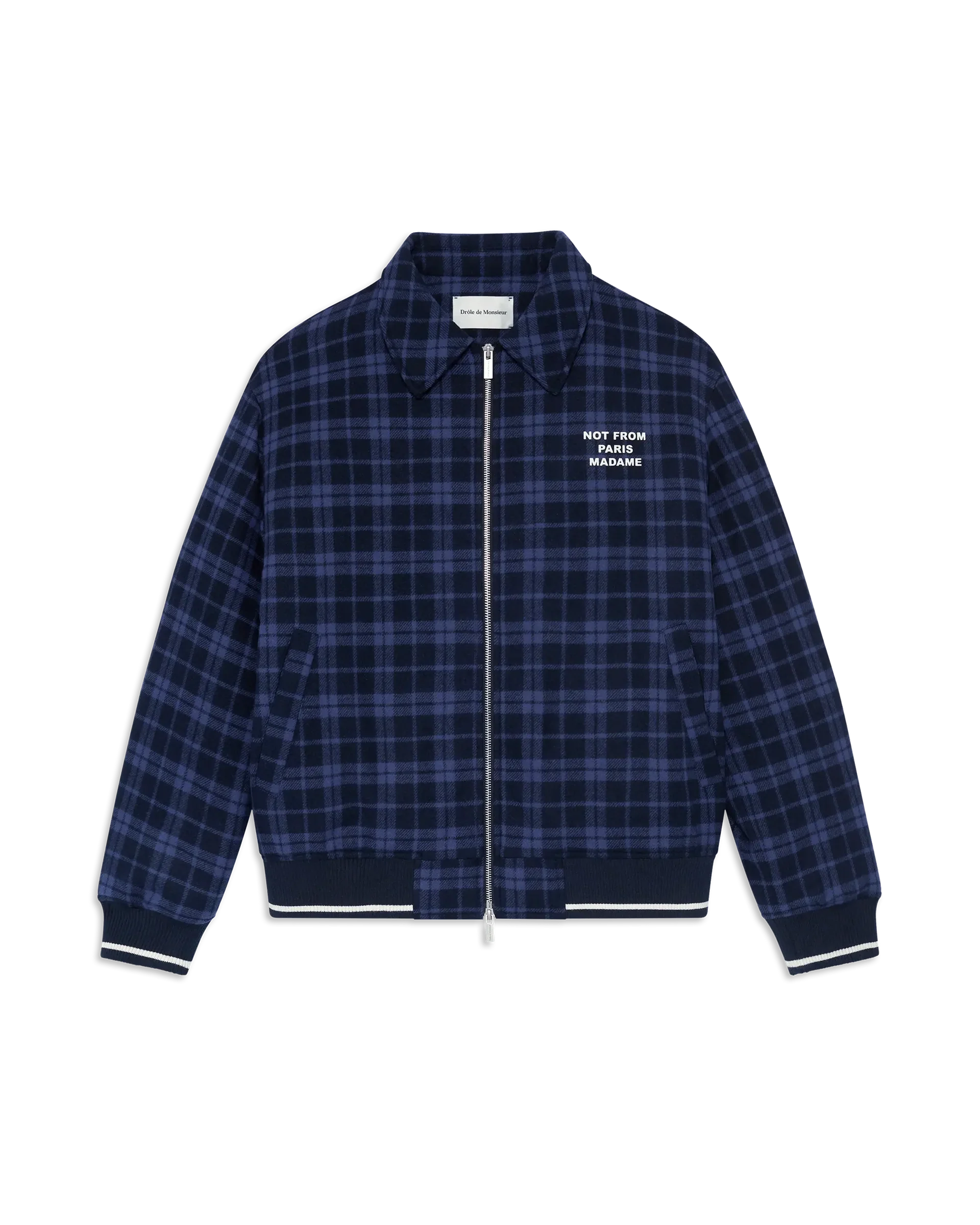 CHECK FLANNEL JACKET SLOGAN